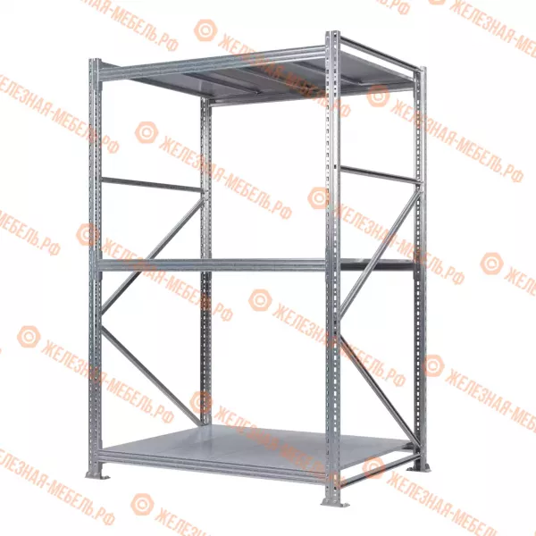 Стеллаж MS Pro Z 2000х1200х1000 (3 яруса со сплошным настилом)
