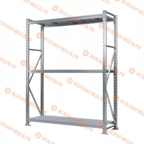 Стеллаж MS Pro Z 2000х1500х500 (3 яруса со сплошным настилом)