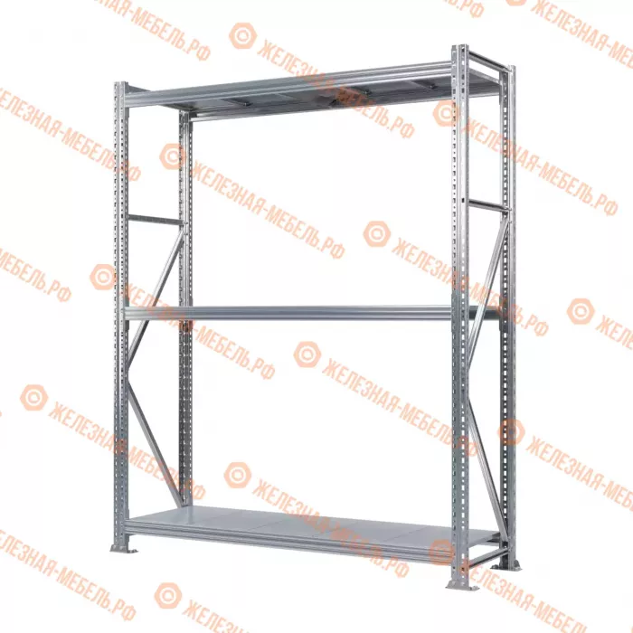 Стеллаж MS Pro Z 2000х1500х500 (3 яруса со сплошным настилом)