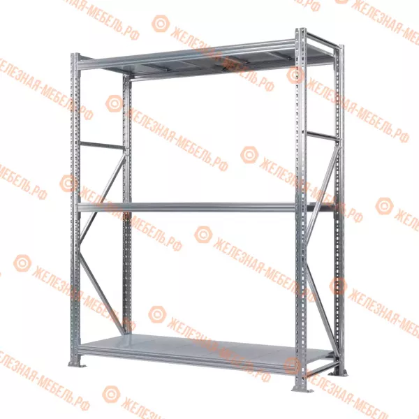 Стеллаж MS Pro Z 2000х1500х600 (3 яруса со сплошным настилом)