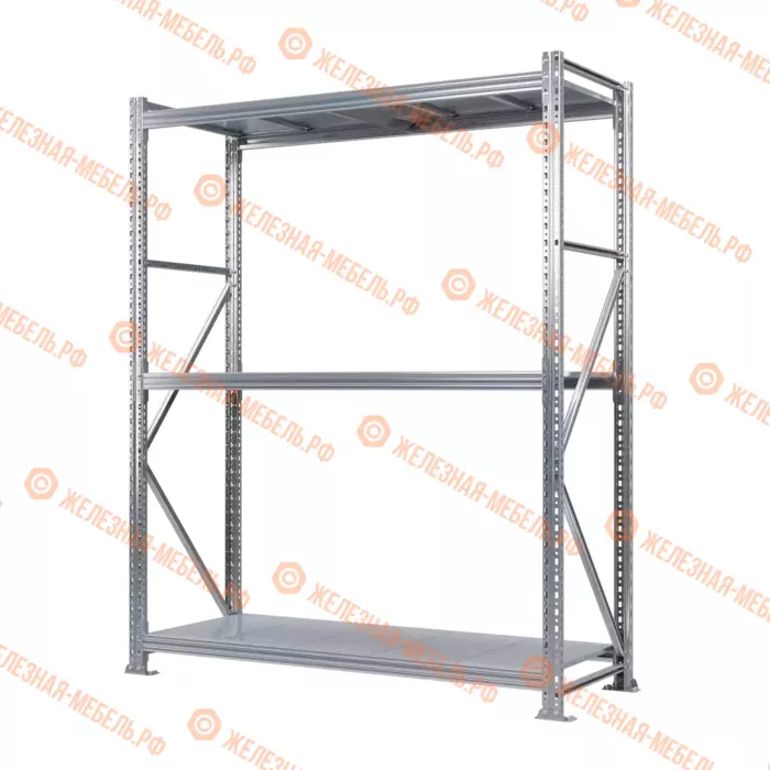Стеллаж MS Pro Z 2000х1500х600 (3 яруса со сплошным настилом)