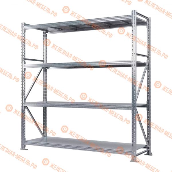 Стеллаж MS Pro Z 2000х1800х600 (4 яруса со сплошным настилом)