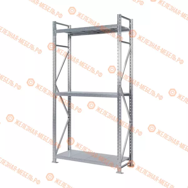 Стеллаж MS Pro Z 2500х1200х500 (3 яруса со сплошным настилом)
