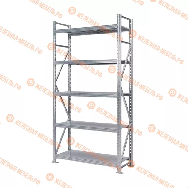 Стеллаж MS Pro Z 2500х1200х500 (5 ярусов со сплошным настилом)