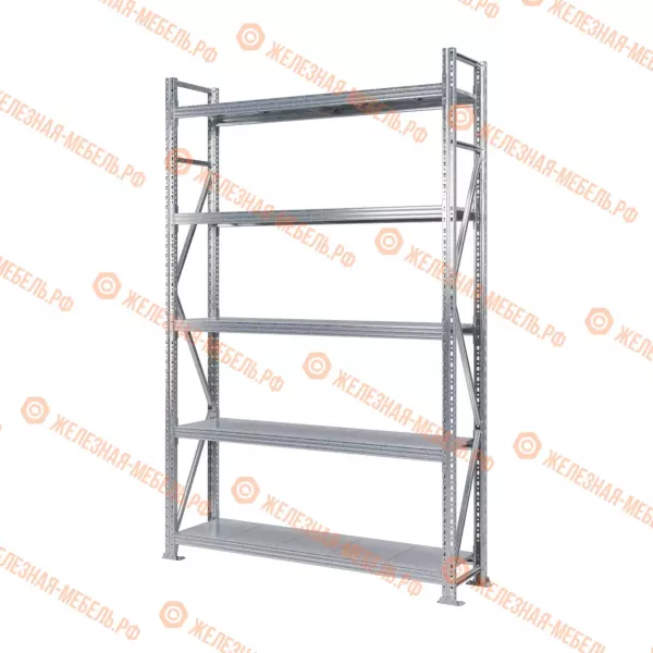 Стеллаж MS Pro Z 2500х1500х400 (5 ярусов со сплошным настилом)