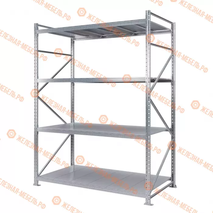 Стеллаж MS Pro Z 2500х1800х1000 (4 яруса со сплошным настилом)