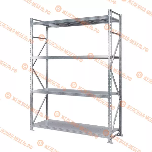 Стеллаж MS Pro Z 2500х1800х600 (4 яруса со сплошным настилом)