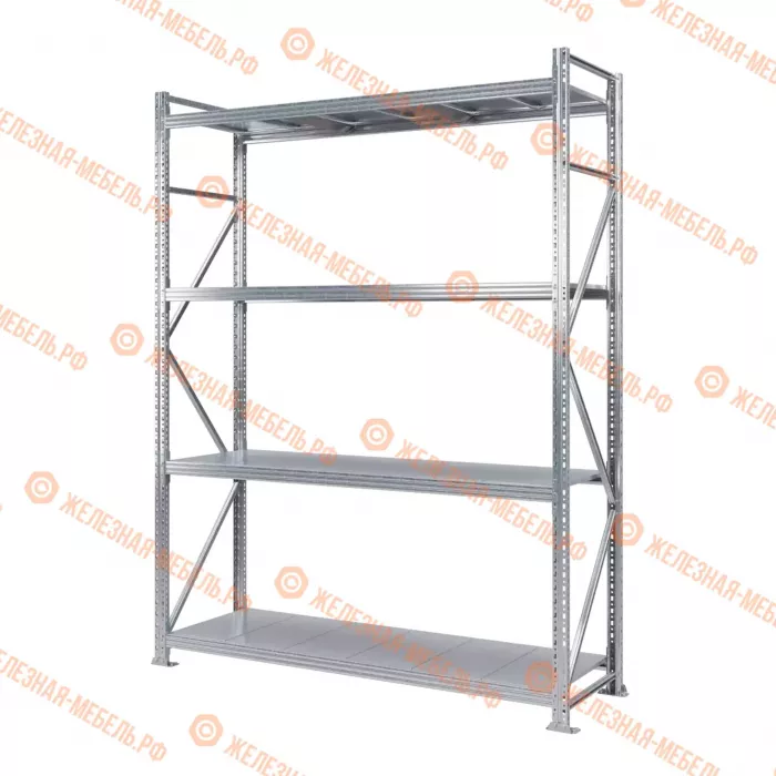 Стеллаж MS Pro Z 2500х1800х600 (4 яруса со сплошным настилом)