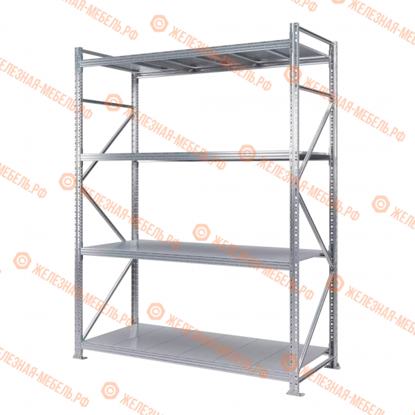 Стеллаж MS Pro Z 2500х1800х800 (4 яруса со сплошным настилом)