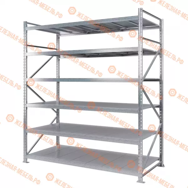 Стеллаж MS Pro Z 2500х2100х1000 (6 ярусов со сплошным настилом)