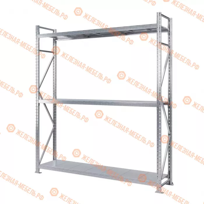 Стеллаж MS Pro Z 2500х2100х500 (3 яруса со сплошным настилом)