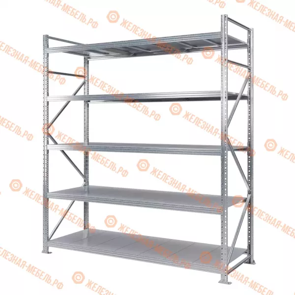 Стеллаж MS Pro Z 2500х2100х800 (5 ярусов со сплошным настилом)