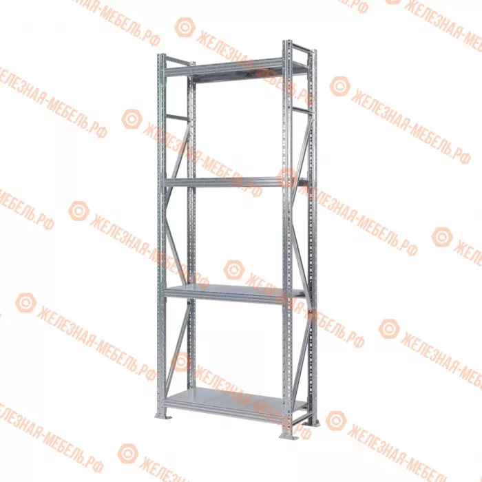 Стеллаж MS Pro Z 2500х900х400 (4 яруса со сплошным настилом)