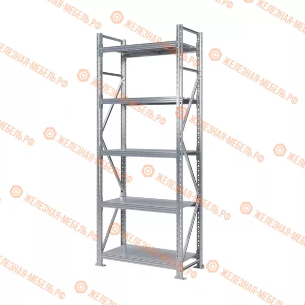 Стеллаж MS Pro Z 2500х900х500 (5 ярусов со сплошным настилом)