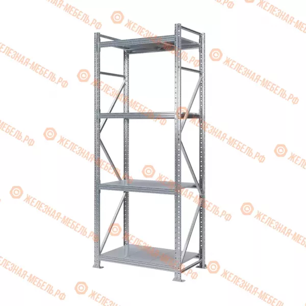 Стеллаж MS Pro Z 2500х900х600 (4 яруса со сплошным настилом)