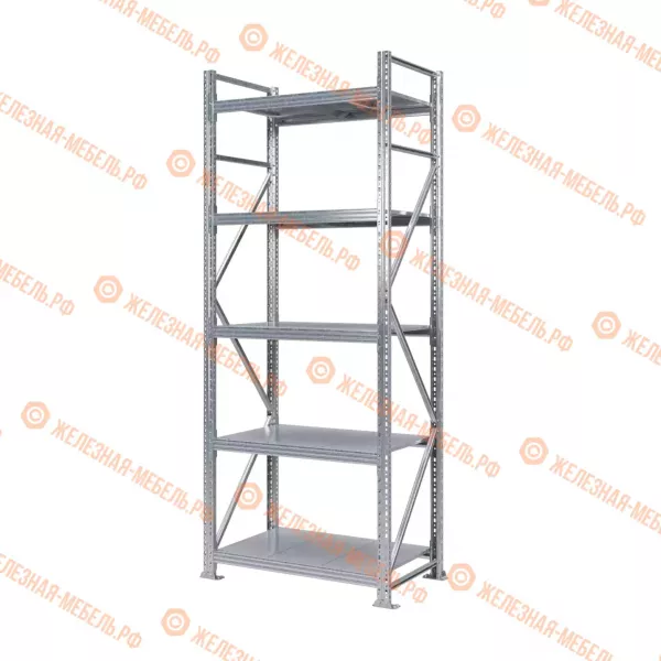 Стеллаж MS Pro Z 2500х900х600 (5 ярусов со сплошным настилом)