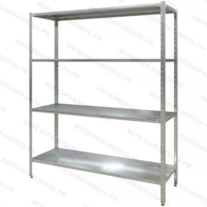 Стеллаж полочный СПЛн «Norma Inox» 1800х1500х500 со сплошной полкой (нерж.сталь)