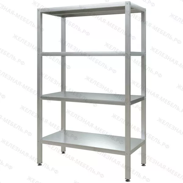 Стеллаж полочный СПЛп «Profi Inox» 1600х1000х500 со сплошной полкой (нерж.сталь)