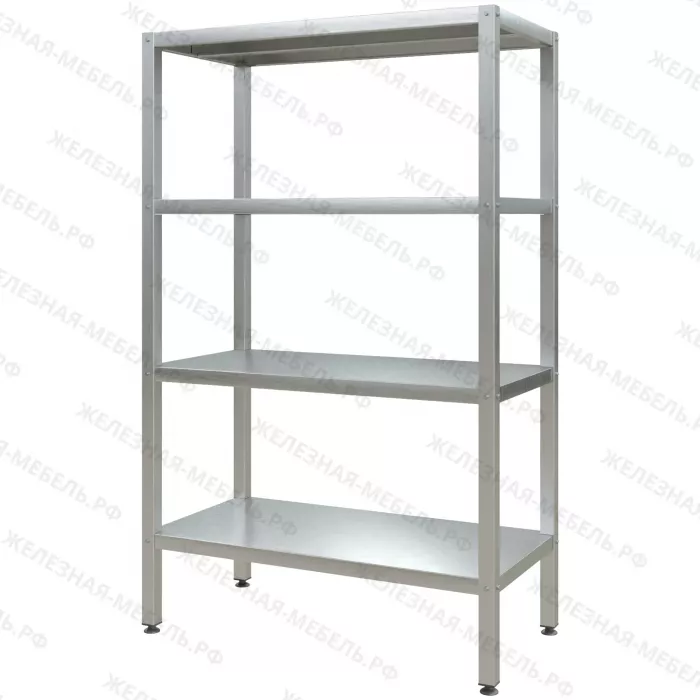 Стеллаж полочный СПЛп «Profi Inox» 1600х1000х500 со сплошной полкой (нерж.сталь)