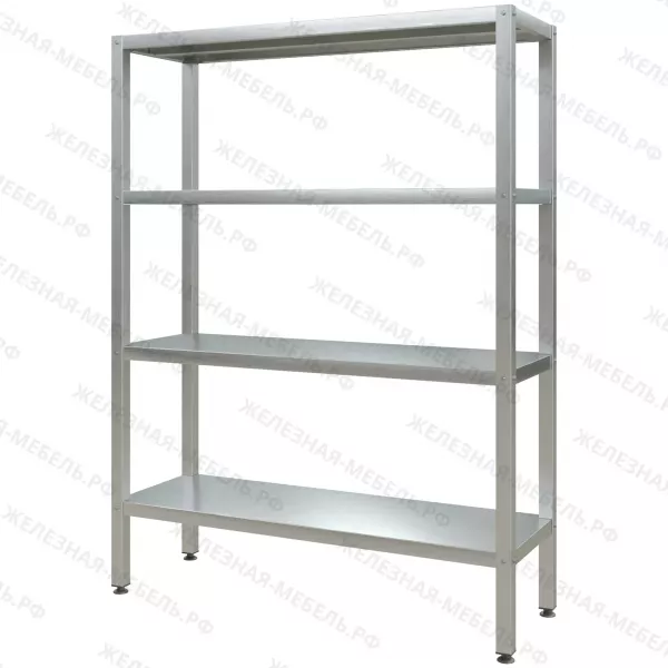 Стеллаж полочный СПЛп «Profi Inox» 1600х1200х400 со сплошной полкой (нерж.сталь)