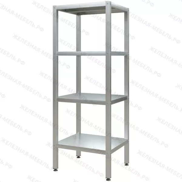 Стеллаж полочный СПЛп «Profi Inox» 1600х600х500 со сплошной полкой (нерж.сталь)