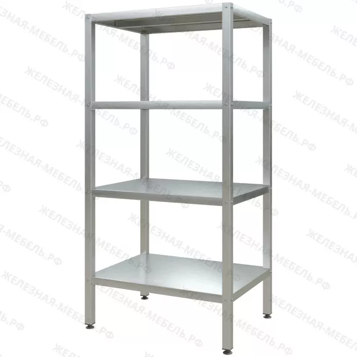 Стеллаж полочный СПЛп «Profi Inox» 1600х800х600 со сплошной полкой (нерж.сталь)