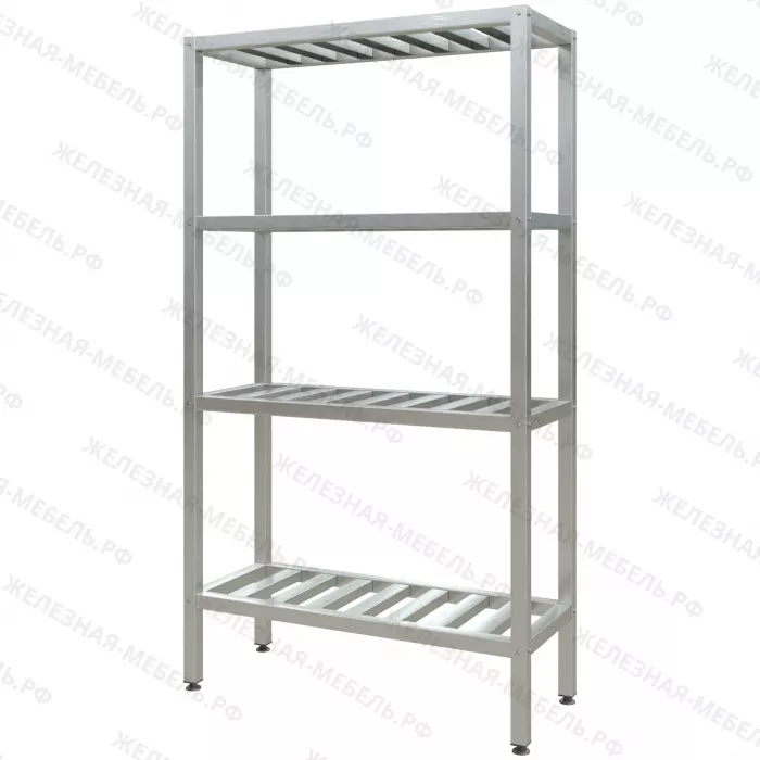 Стеллаж полочный СПЛп «Profi Inox» 1800х1000х400 с полкой-решеткой (нерж.сталь)