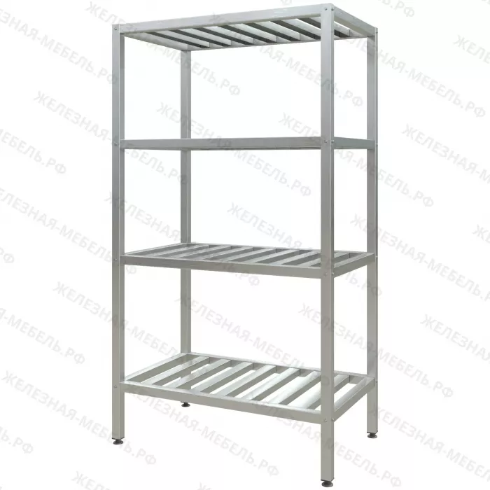 Стеллаж полочный СПЛп «Profi Inox» 1800х1000х600 с полкой-решеткой (нерж.сталь)
