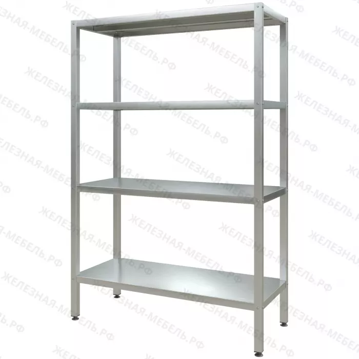 Стеллаж полочный СПЛп «Profi Inox» 1800х1200х500 со сплошной полкой (нерж.сталь)