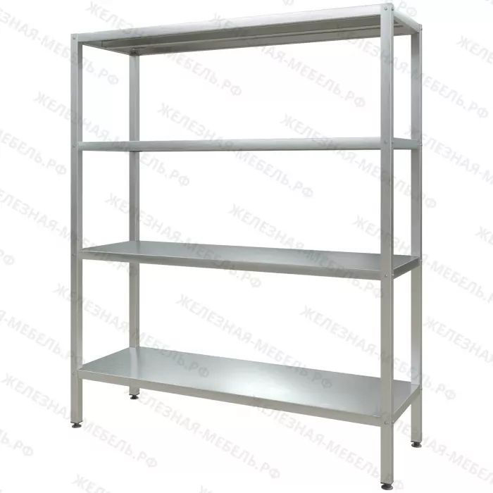 Стеллаж полочный СПЛп «Profi Inox» 1800х1500х500 со сплошной полкой (нерж.сталь)