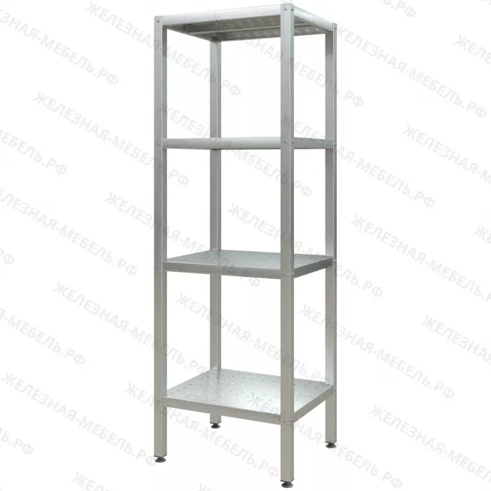 Стеллаж полочный СПЛп «Profi Inox» 1800х600х500 с перфорированной полкой (нерж.сталь)