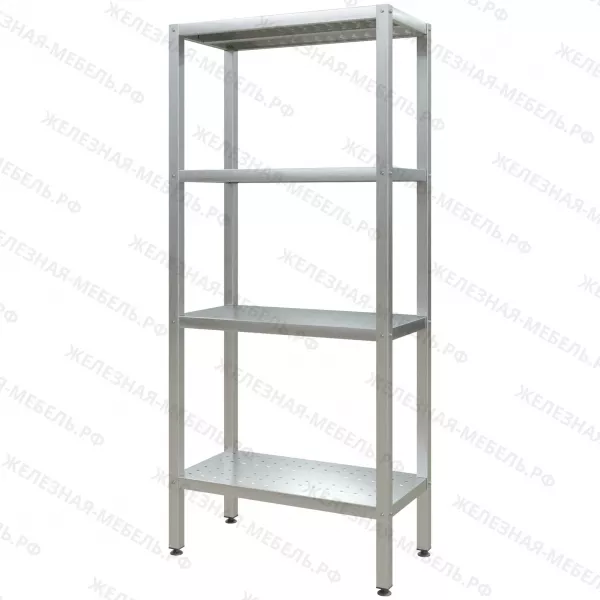 Стеллаж полочный СПЛп «Profi Inox» 1800х800х400 с перфорированной полкой (нерж.сталь)