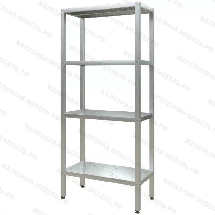 Стеллаж полочный СПЛп «Profi Inox» 1800х800х400 с перфорированной полкой (нерж.сталь)
