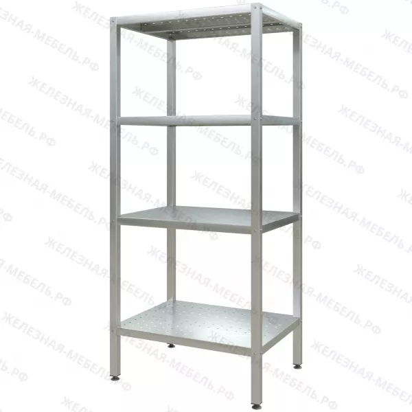 Стеллаж полочный СПЛп «Profi Inox» 1800х800х600 с перфорированной полкой (нерж.сталь)