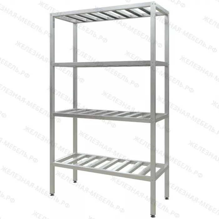 Стеллаж полочный СПЛп «Profi Inox» 2000х1200х500 с полкой-решеткой (нерж.сталь)