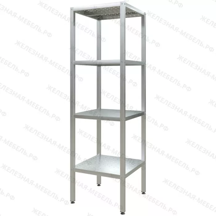 Стеллаж полочный СПЛп «Profi Inox» 2000х600х600 с перфорированной полкой (нерж.сталь)
