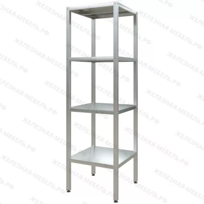Стеллаж полочный СПЛп «Profi Inox» 2000х600х600 со сплошной полкой (нерж.сталь)