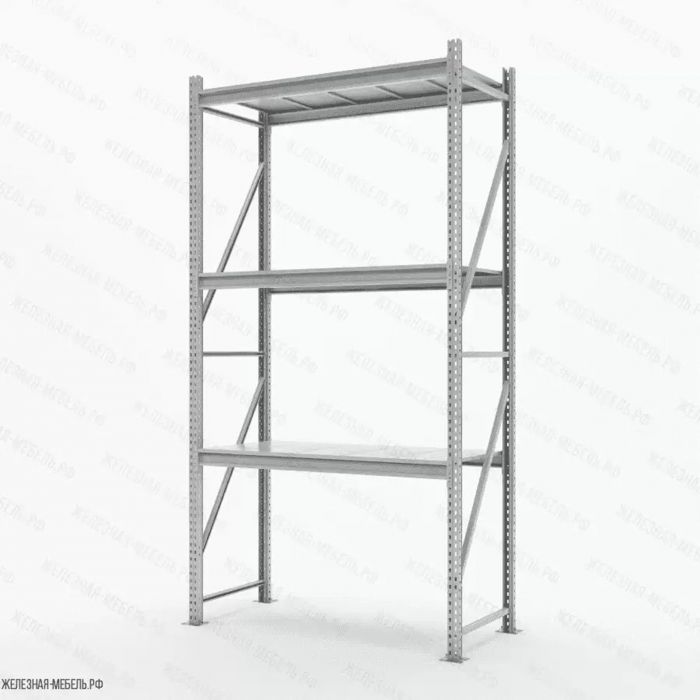 Стеллаж СФМ 2500х1250х600 (3 яруса с настилом) RAL
