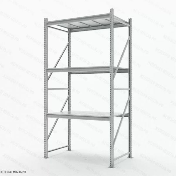 Стеллаж СФМ 2500х1250х800 (3 яруса с настилом) RAL