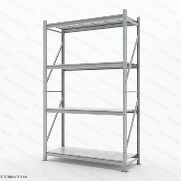 Стеллаж СФМ 2500х1500х600 (4 яруса с настилом) RAL