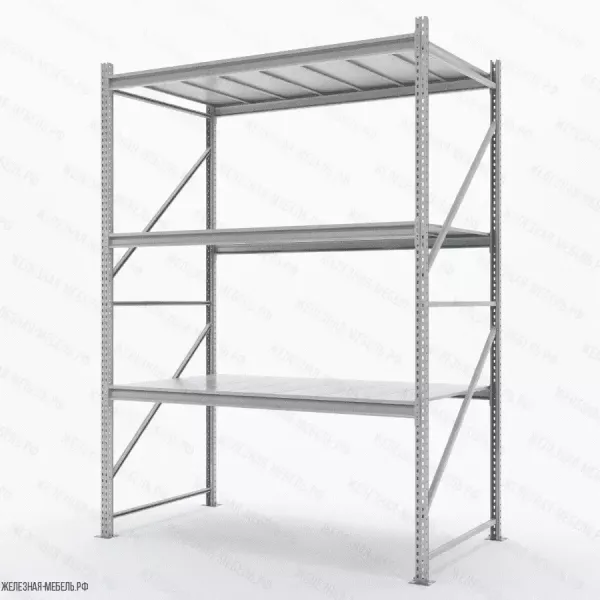 Стеллаж СФМ 2500х1750х1000 (3 яруса с настилом) RAL