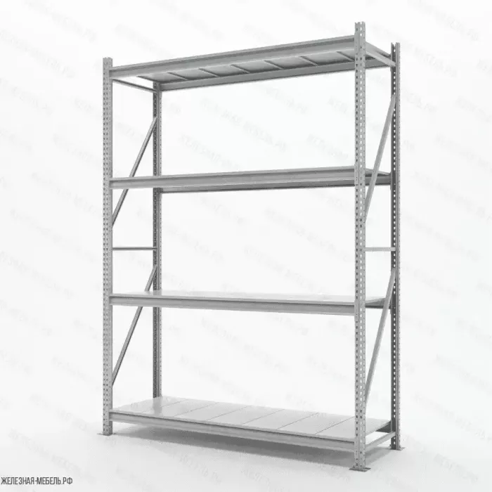 Стеллаж СФМ 2500х1750х600 (4 яруса с настилом) RAL