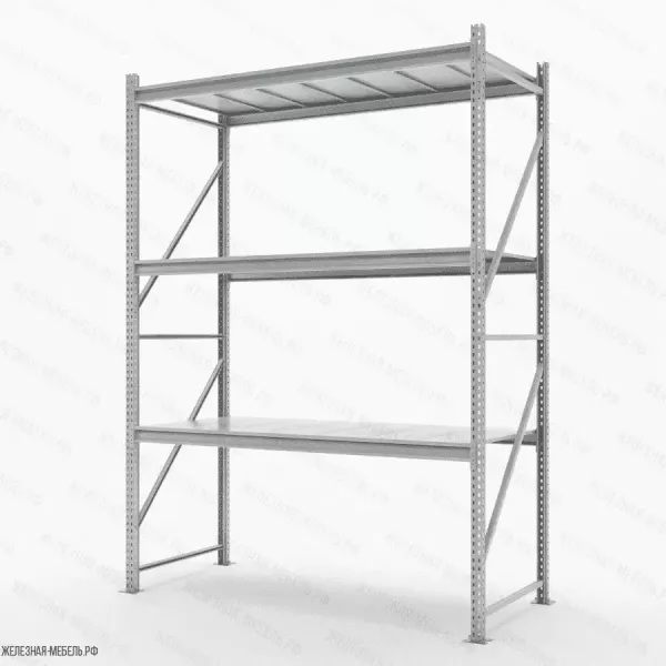 Стеллаж СФМ 2500х1750х800 (3 яруса с настилом) RAL