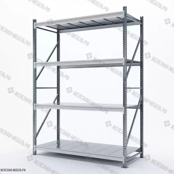 Стеллаж СФМ 2500х1750х800 (4 яруса с настилом) Цинк