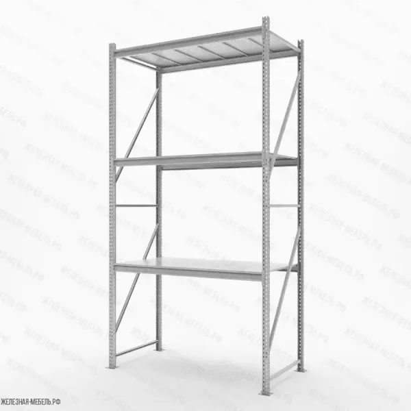Стеллаж СФМ 3000х1500х800 (3 яруса с настилом) RAL