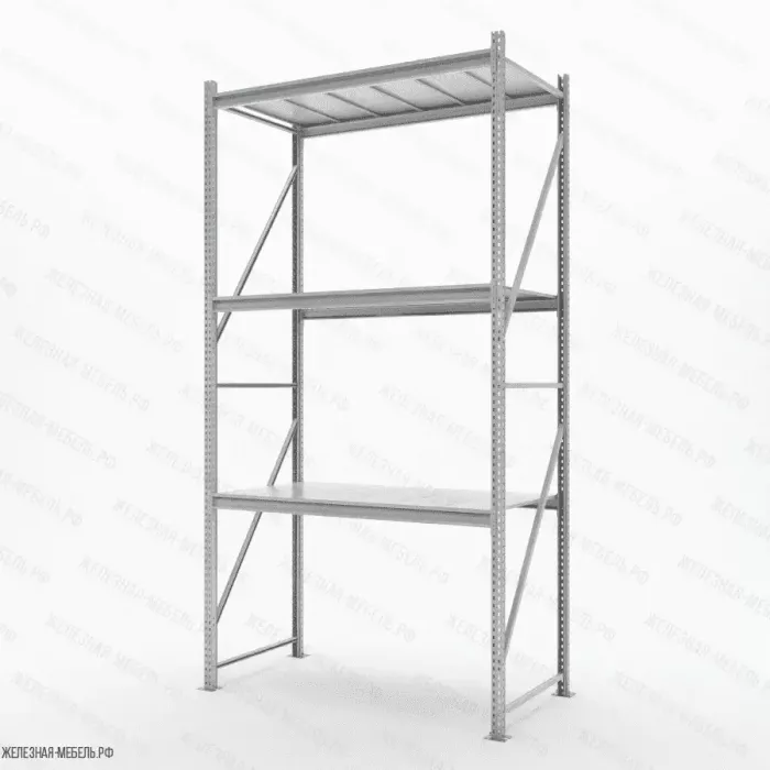 Стеллаж СФМ 3000х1500х800 (3 яруса с настилом) RAL