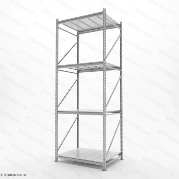 Стеллаж СФМ 3500х1250х1000 (4 яруса с настилом) RAL