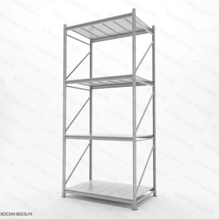 Стеллаж СФМ 3500х1500х1000 (4 яруса с настилом) RAL