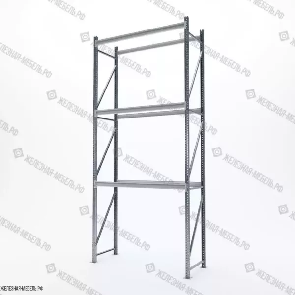 Стеллаж СФМ 3500х1500х600 (3 яруса без настила) Цинк