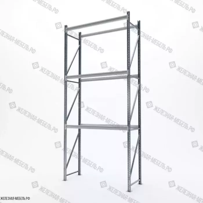 Стеллаж СФМ 3500х1500х600 (3 яруса без настила) Цинк